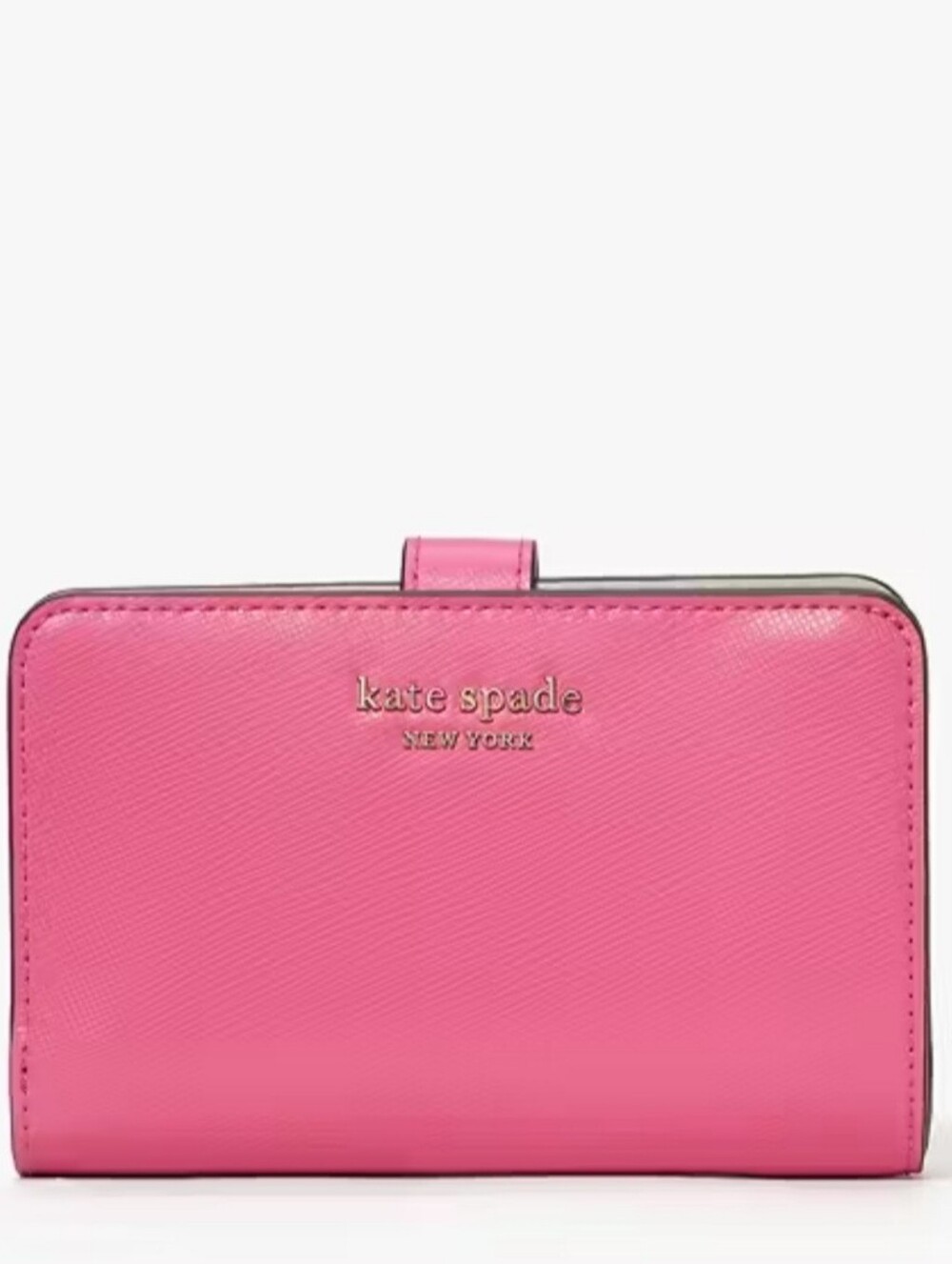Kate Spade Pink Saffiano Wallet 2 Fold Great Cond